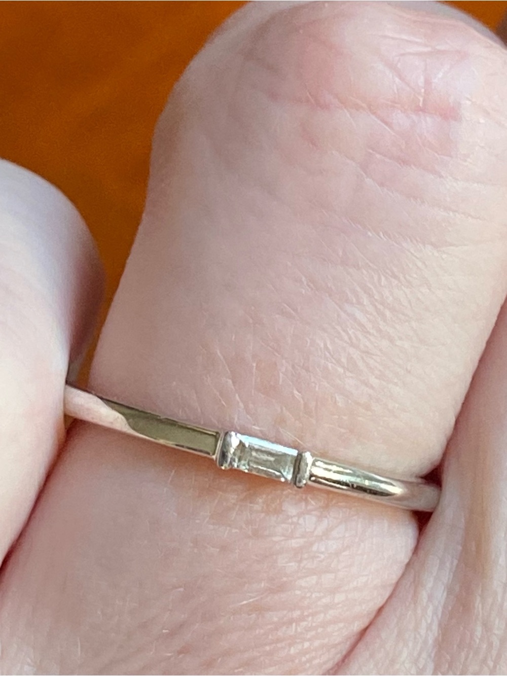 14K White Gold Diamond Baguette Ring